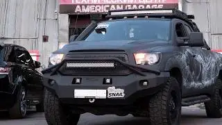 Тюнинг Toyota Tundra: аэрография, покрытие Line-X, тюнинг тормозной системы