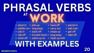 PHRASAL VERBS at WORK | ENGLISH PHRASAL VERBS | ENGLISH CONVERSATION | SPOKEN ENGLISH