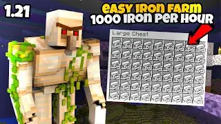 Easy & Best Iron Farm in Minecraft 1.21 | 1000+ Iron per hour farm in Minecraft java & bedrock