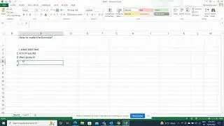 How to make formula in Excel. 