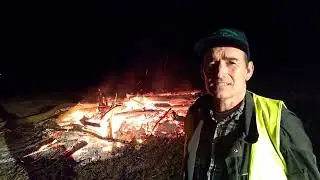 Mahnfeuer in Laasdorf bei Jena - Bundesweit am 9. Februar 2024 #Bauernproteste #Unternehmerproteste