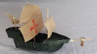 ПОТОПЛЕНИЕ ПАРУСНИКА ИЗ ПЛАСТИЛИНА / КАК СЛЕПИТЬ СУДНО ИЗ ПЛАСТИЛИНА.