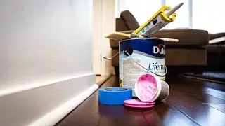 Cheap Fix for Small Cracks in Your Baseboard and Trim // Latex Caulking // Spackle