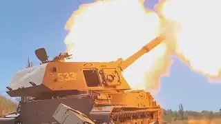The work of self-propelled guns 