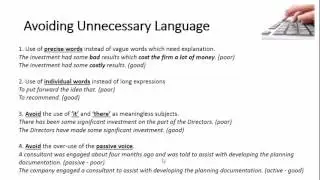 Avoiding Unnecessary Language