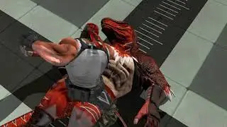 KOF XIV Ralf dominates King of Dinosaurs male ryona/gyaku ryona