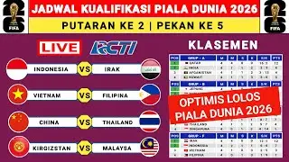Jadwal Kualifikasi Piala Dunia 2026 - Indonesia vs Irak - Klasemen Kualifikasi Piala Dunia 2026