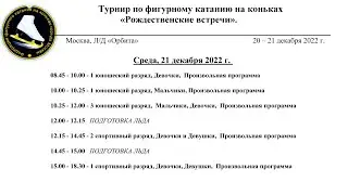 21.12.22 Турнир по фигурному катанию на коньках «Рождественские встречи».
