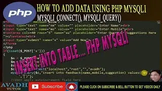 how to insert data in mysqli using php | how to add data table in php | php mysqli tutorial