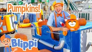 Blippi’s Halloween Pumpkin Rollercoaster Ride! Halloween Videos for Kids and Toddlers