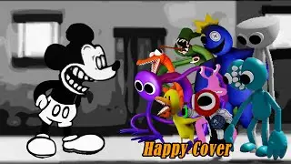 FNF Happy But All Rainbow Friends VS Mickey Mouse Sing it | ROBLOX Rainbow mod - Friday Night Funkin