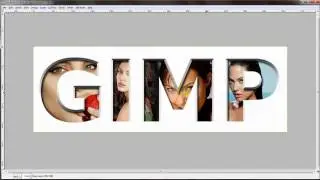 GIMP Tutorial - how to put images inside text