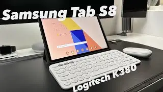 Logitech K380 keyboard shortcuts on Samsung Tab S8
