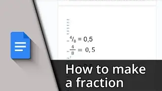 How to make a fraction in Google Docs ✅ Tutorial