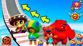 КАК ДАЛЕКО ЛЕГИ ИЗ BRAWL STARS СМОГУТ ПРОЙТИ ПО СТУПЕНЬКАМ ЛЕСТНИЦЫ В ГТА 5 МОДЫ GTA 5 ИГРЫ ВИДЕО