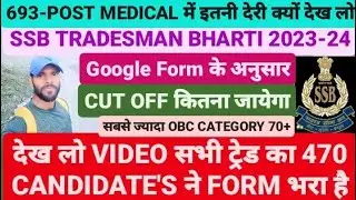 SSB TRADESMAN BHARTI 2023-24 MEDICAL कब तक देख लो RESULT क्यों नहीं आ रहा क्या कारण है👈693-POST#ssb