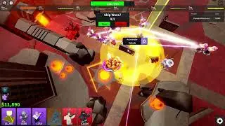 Playing arena tower defence halloween event normal mode