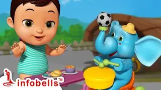 Hathi Raja Kahan Chale - Playing with Toys | Hindi Rhymes for Children | Infobells 