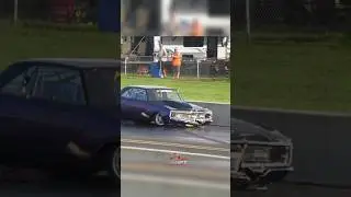 Dominator Hits the wall | ends his weekend early #upshift360 #streetoutlaws #noprepkings #racing