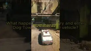 What happens if you enter Dog Town with a NCPD vehicle? 