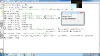 225 Python gui with Tkinter Course Create gui Graphic User Interfaces in Python with source code gui