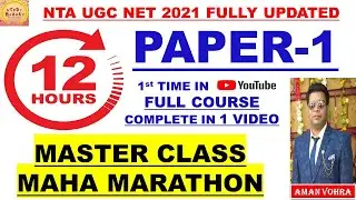 Ugc Net 2021 Paper 1 Master Class Maha Marathon Fully Updated