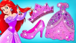Créez le costume rose pailleté d'Ariel avec de l'argile et des strass ! 👑🧜‍♀️