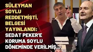Süleyman Soylu reddetmişti, belgesi yayınlandı: Sedat Peker'e koruma Soylu döneminde verilmiş...