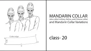 Mandarin collar( Chinese collar) / class- 20/ pattern making for beginners
