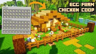 Minecraft NEW Automatic Egg Farm Chicken House Tutorial - Cozy and Efficient Design