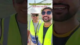 Teaching hindi to my friend end  😃😃 krna #zrkvlog #saudi #reels #viral #saudiarabia #funny