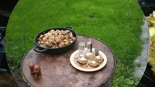 Мировой закусон,шкварочки, сало, грибочки и картошечка