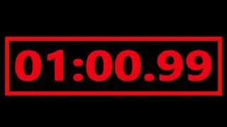 COUNTDOWN TIMER ( v 696 ) 1 min 1 sec with speed music 4K