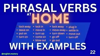 PHRASAL VERBS at HOME | ENGLISH PHRASAL VERBS | ENGLISH CONVERSATION | SPOKEN ENGLISH