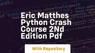 eric matthes python crash course 2nd edition pdf