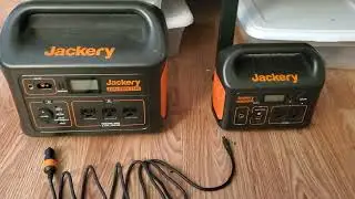 Recharging a Jackery 300 Watt Power Station with a Jackery 1000 Watt Power Station