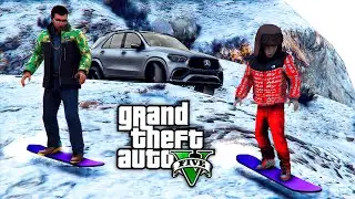 ОТЕЦ И СЫН В GTA 5 - КАТАЕМСЯ НА СНОУБОРДЕ С ПАПОЙ С ЧИЛЛИАДА ⚡ГАРВИН