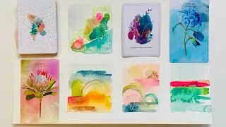 Abstract watercolour backgrounds and art deck inspiration.