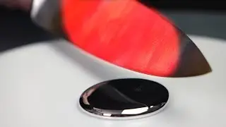 EXPERIMENT Glowing 1000 degree KNIFE VS LIQUID MIRROR