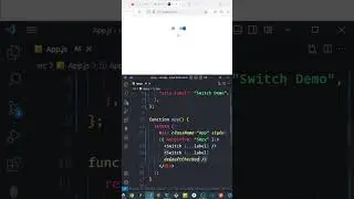 Reactjs material ui switch (default checked, disabled) component #reactjs #shorts #materialui #badge