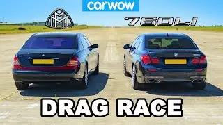 BMW 760Li vs Maybach: DRAG RACE *V12 Luxury*