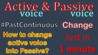 Active and Passive Voice |Part#5 