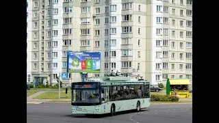 Поездка на троллейбусе МАЗ-203Т70, борт.№ 4265, марш.21