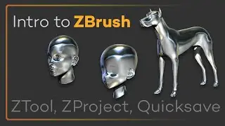 Intro to ZBrush 005 - ZTool, ZProject, and Quicksave - file handling, and what type is best to save!