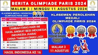 MEDALI TERAKHIR INDONESIA! Klasemen Perolehan Medali Olimpiade Paris 2024
