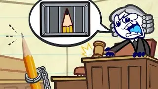 Pencilmate's STUCK in Court! | Animated Cartoons Characters | Animated Short Films