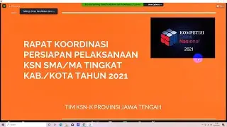 RAKOR PERSIAPAN KSNK SMA/MA TINGKAT KABUPATEN KOTA TAHUN 2021