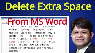 Remove Space from word document | Remove Extra Space from word text | Delete Extra Spaces from Word