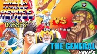 Kaiser Knuckle (1994) | World Heroes *Bosses* VS The General! | Part 2
