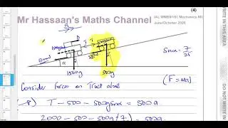 WME01/01 Mechanics M1 June/Oct 2020 IAL Q6 Dynamics-Connected Particles- Planes